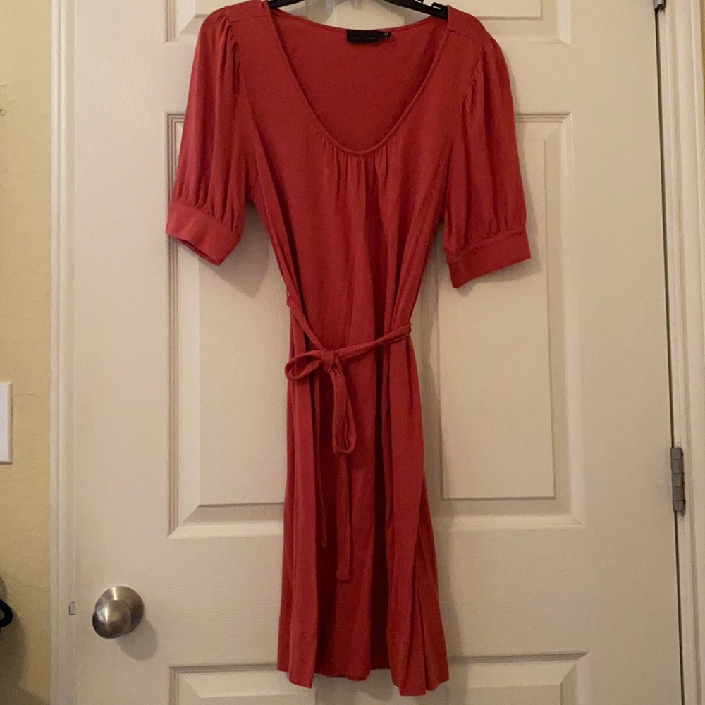 Burt orangy-peach dress